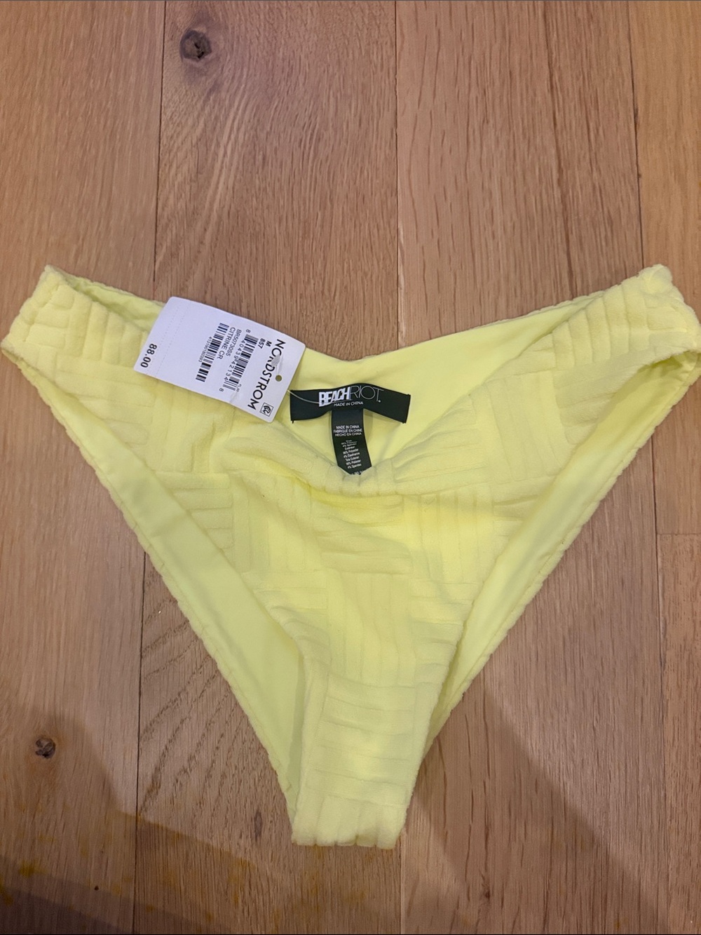 Beach Riot Lemon Textured Bikini Bottom